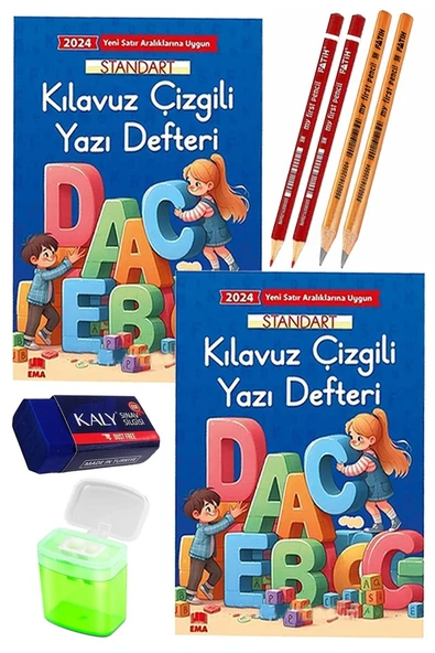 Güzel Yazı Defteri A4 Büyük Boy Fatih Kırmızı ve Siyah Jumbo Kurşun Kalem Sınav Silgisi Kalemtraş Yeni Müfredat Standart ürün görseli