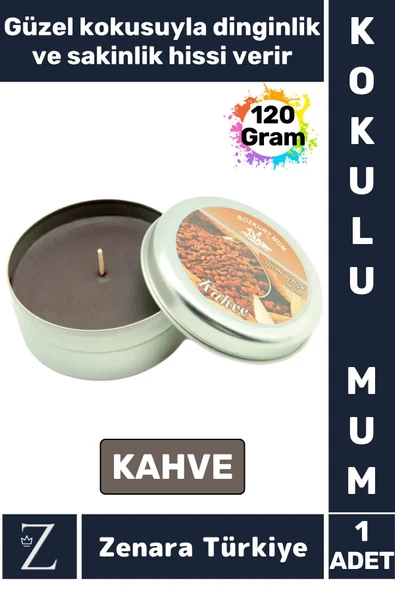 Özel Metal Kutu Arınma Huzur Meditasyon Yoga Esans Sakinlik Veren Dekoratif Oda Kokusu Mum 120 Gram