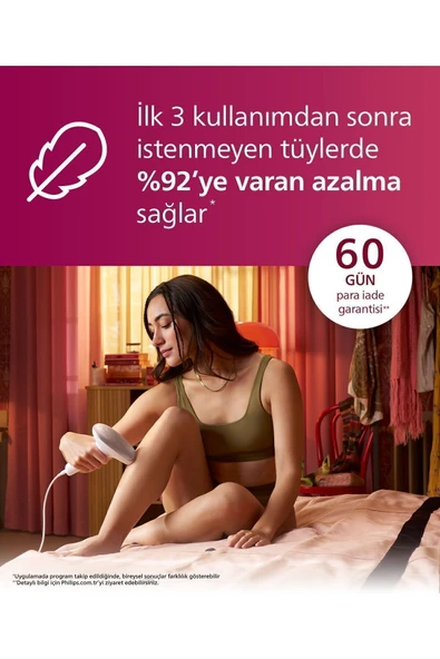Lumea Brı921/00 Lazer Epilasyon Ipl Tüy Alma Cihazı,kaş Düzeltici,(YÜZ,VÜCUT HASSAS BÖLGE) - 3