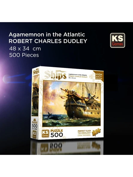 KS Games Hms Agamemnon In Atlantic 500 Parça Puzzle - Resim 3