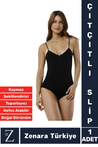 İz İç Göstermez Kaymaz Vücut Şekillendiren Sıkılaştıran Toparlayan Çıtçıtlı Slip Body Korse ürün görseli