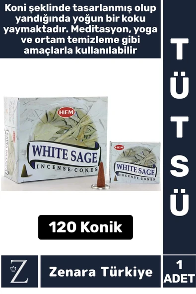 Rahatlama Arınma Dinginlik Meditasyon Yoga Chakra Pozitif Enerji Hoş Kokulu KONİK TÜTSÜ 120 Adet ürün görseli
