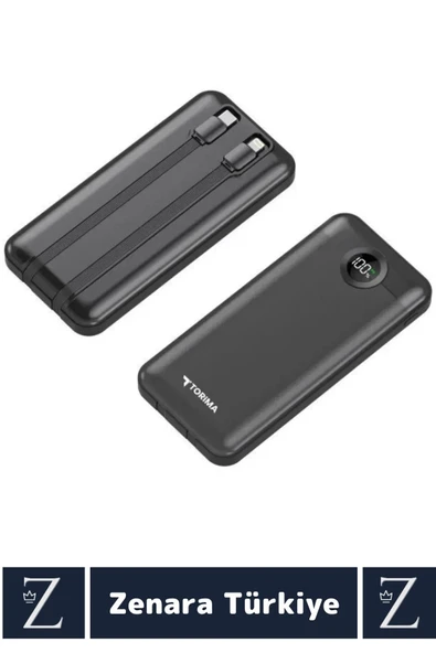 Kompakt Kamp Piknik Taşınabilir Şarj 2 Çıkış Dijital Şarj Göstergeli Hızlı Şarj 10.000 mAh POWERBANK - 2