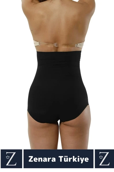 İz İç Göstermez Kaymaz Beden İncelten Sıkılaştıran Toparlayan LAZER KESİM Yüksek Bel Slip Korse - Resim 3