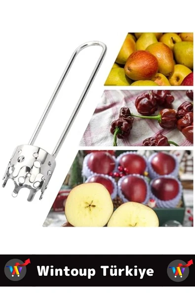 Premium Dayanıklı Uzun Ömürlü Mutfak Meyve Sebze Biber Kabak Elma Kiraz Çekirdek Çıkarma Aparatı - 4