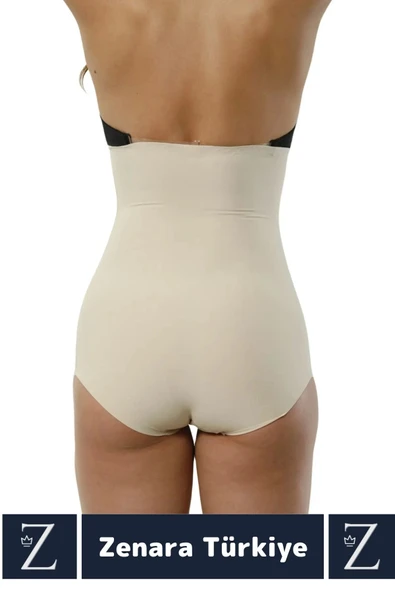 İz İç Göstermez Kaymaz Beden İncelten Sıkılaştıran Toparlayan LAZER KESİM Yüksek Bel Slip Korse - Resim 2