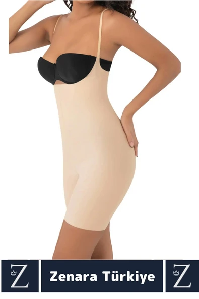 İz İç Göstermez Kaymaz Sıkılaştıran Şekillendiren Toparlayan LAZER KESİM Askılı Tam Boy Korse - 3