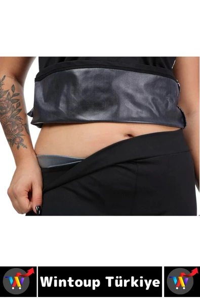 Günlük Spor Kullanım Terleme Hızlandıran Rahat Destekleyici TERMAL SAUNA TAYT ATLET TAKIM - 3