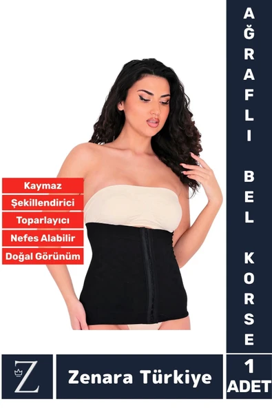 Özel Üretim İz İç Göstermez Vücut Şekillendiren Toparlayan Beden Küçülten Ağraflı Bel Korsesi ürün görseli
