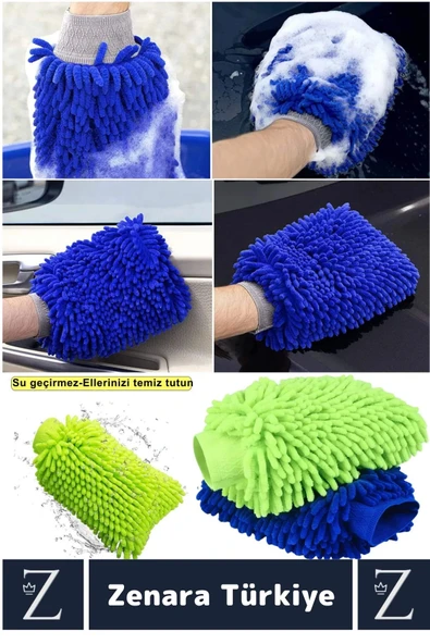 Yumuşak Oto Araç İç Dış Elektronik Otomobil Detay Esnek Mikrofiber Yıkama Temizleme Eldiveni - 5