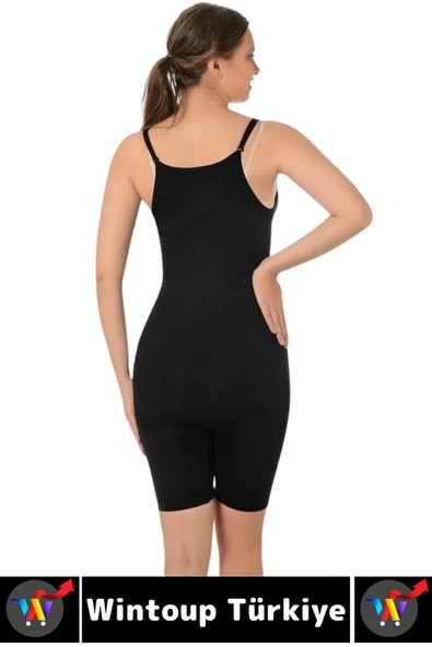 Özel Model Karın Bel Toparlayan Sıkılaştıran Çıkarılabilir Askılı Fermuarlı Ağraflı TAM BOY KORSE - Resim 2