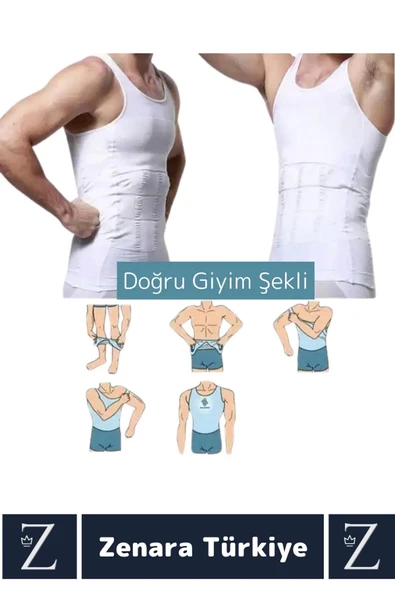 Özel Üretim Jinekomasti Dik Duruş Göbek Göğüs Toparlayan Sıkılaştıran Ultra Esnek Erkek Atlet Korse - 5