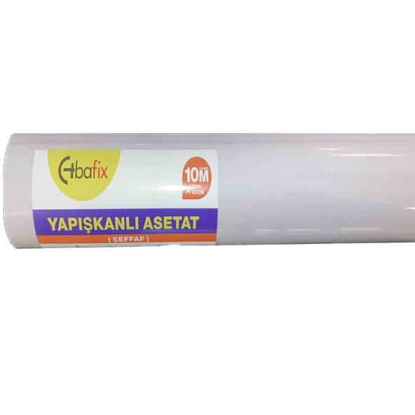 Bafix Yapışkanlı Asetat Rulo 45 CM x 10 Metre Şeffaf