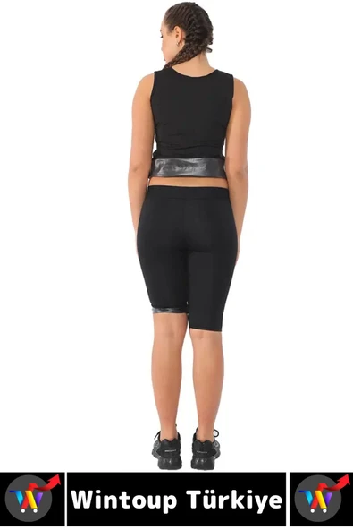 Günlük Spor Kullanım Terleme Hızlandıran Rahat Destekleyici TERMAL SAUNA ŞORT ATLET TAKIM - 6