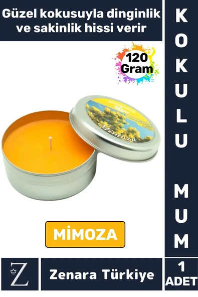 Özel Metal Kutu Arınma Huzur Meditasyon Yoga Esans Sakinlik Veren Dekoratif Oda Kokusu Mum 120 Gram