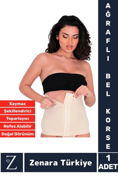 Özel Üretim İz İç Göstermez Vücut Şekillendiren Toparlayan Beden Küçülten Ağraflı Bel Korsesi ürün görseli