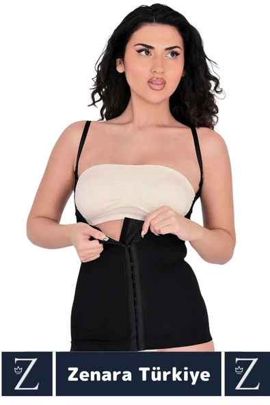 Günldelik Vücut Şekillendiren Beden Küçülten Toparlayan Gögüs Altı Askılı Ağraflı Bel Korse - 2