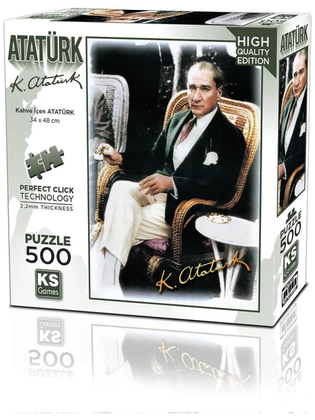 KS Games Kahve Içen Atatürk 500 Parça Puzzle