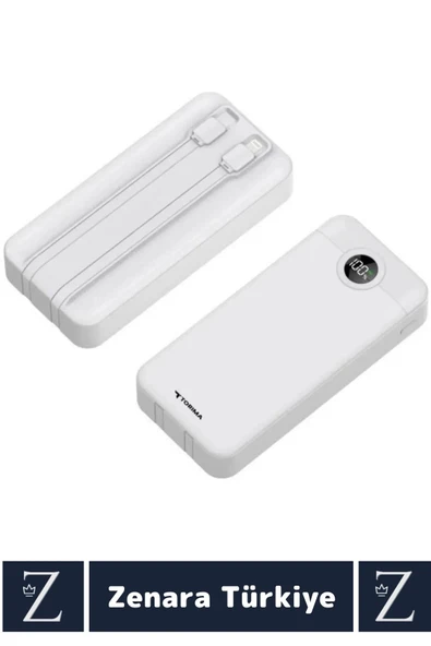 Kompakt Kamp Piknik Taşınabilir Şarj 2 Çıkış Dijital Şarj Göstergeli Hızlı Şarj 10.000 mAh POWERBANK - 2