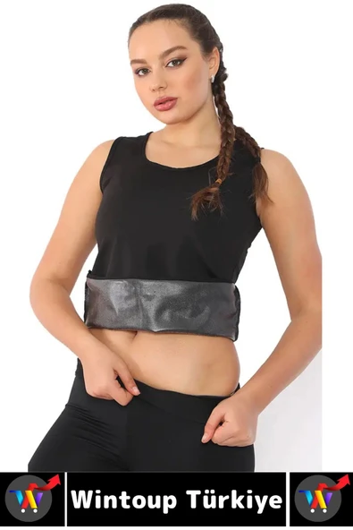 Günlük Spor Kullanım Terleme Hızlandıran Rahat Destekleyici TERMAL SAUNA ŞORT ATLET TAKIM - 4