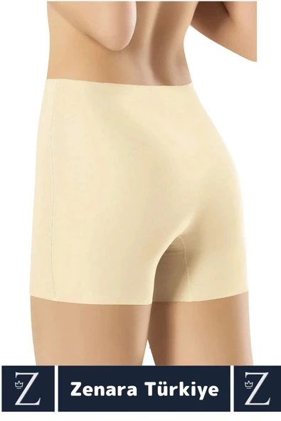 İç Göstermez Kaymaz Vücut Şekillendiren Sıkılaştıran Toparlayan LAZER KESİM Yüksek Bel Boxer Korse - Resim 2