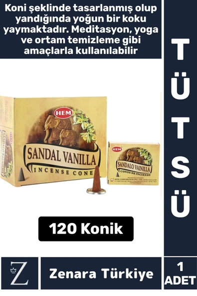 Rahatlama Arınma Dinginlik Meditasyon Yoga Chakra Pozitif Enerji Hoş Kokulu KONİK TÜTSÜ 120 Adet ürün görseli
