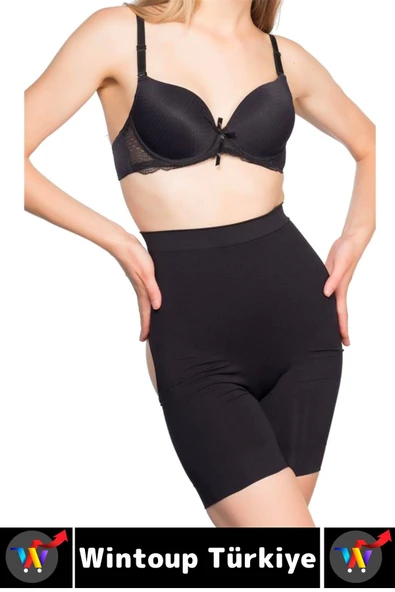 Özel Üretim Alt Karın Bel Toparlayan Sıkılaştıran Popo Şekillendiren Elastik POPO AÇIK PAÇALI KORSE - 3