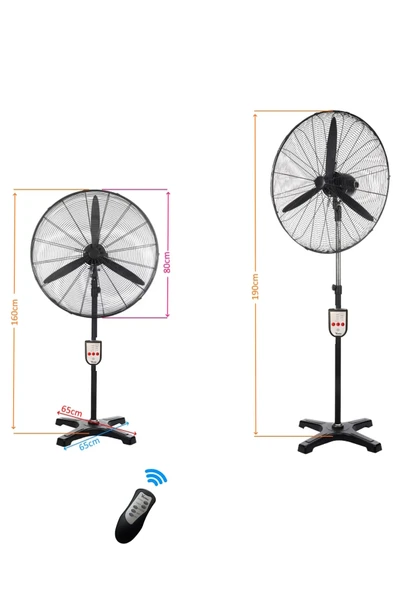 Ventus Ayaklı 30" Vantilatör Uzaktan Kumandalı 200 W Güçlü Orijinal Motor Uzaktan Kumandalı - 4