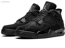 Nike Air Jordan 4 Black Cat - Erkek Spor Ayakkabı - 1