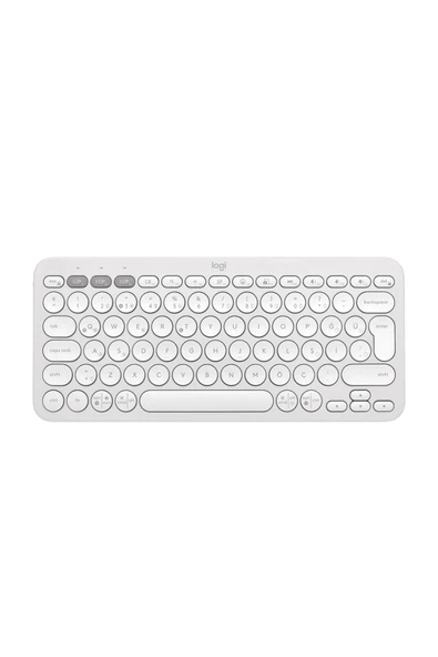 K380s Pebble Keys 2 Çoklu Cihaz Özellikli Bluetooth Türkçe Q Klavye - Beyaz - 1