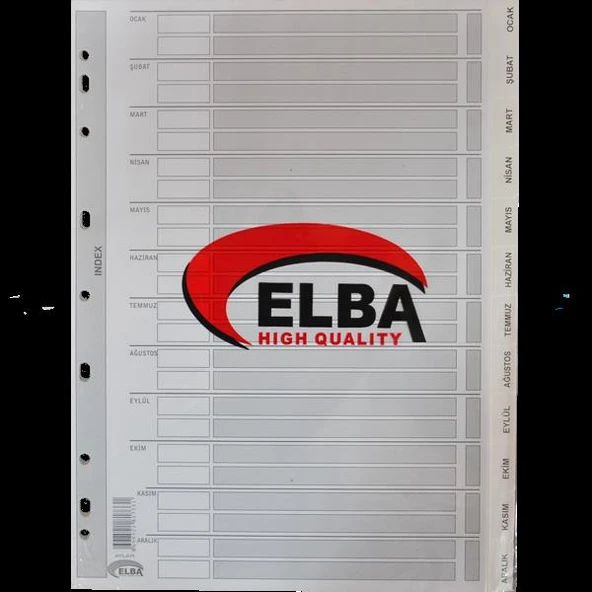 Bafix Seperatör Aylar Karton A4 (25 Li Paket)