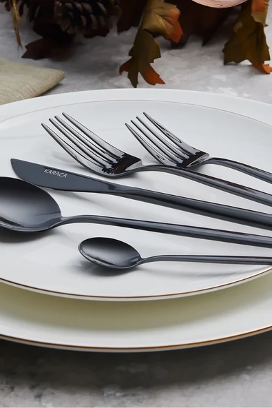 Orion Black 30 Parça 6 Kişilik Çatal Kaşık Bıçak Seti - 3