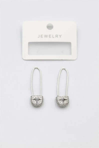 Taşlı Filkete Küpe - Gümüş ürün görseli 1