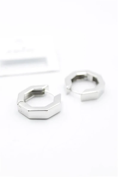 Sekizgen  Küpe - Gümüş ürün görseli 1