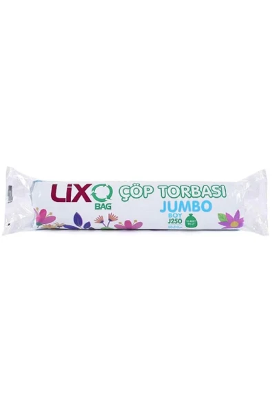 J-250 Jumbo Boy Çöp Torbası 80 x 110 cm 10 Lu Rulo x 1 Paket = 10 Adet (Mavi) ürün görseli 1
