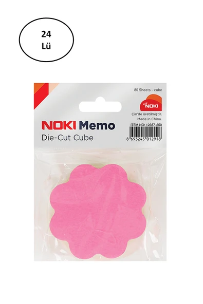Noki Memo Çiçek Şekilli 5 Renk 80 Sayfa Not Kağıdı - 1