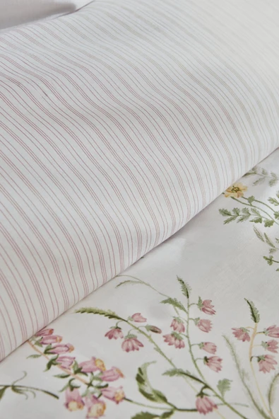 Sera %100 Pamuk Çift Kişilik Nevresim Takımı Yeşil - 5