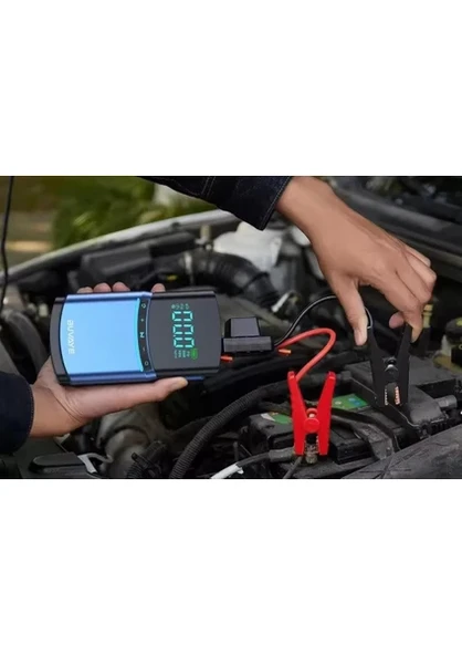 Akü Takviye Cihazı Marş Moturu Start 8000MAH 14.8V, 150PSİ Lastik Şişirme Pompası, Powerbank - 1