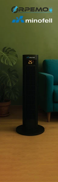 Kule Tipi Dijital Vantilatör Antrasit 3 Yıl Garantili Dijital Ekranlı, Uzaktan Kumandalı, Sessiz Soğutma ve Şık Tasarım - Resim 3