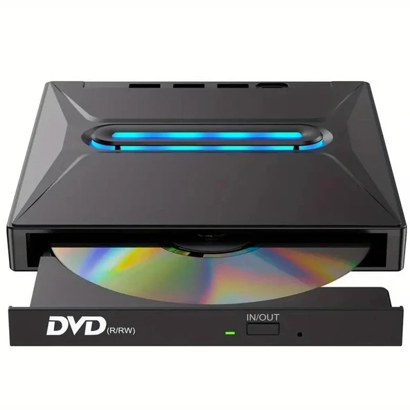 Valkyrie USB 3.0 Harici External CD DVD Okuyucu Yazıcı LED USB Hub TF SD Kart Okuyucu Çoğaltıcı - 9