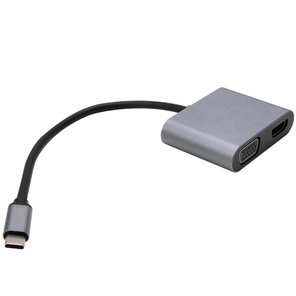 Vcom Type-C To Hdmi + Vga + Usb2.0 + Type-C Çevirici ürün görseli