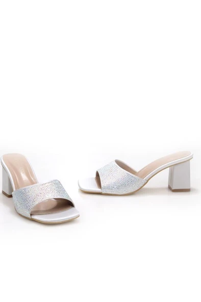 Pisagor PS-33580 Kadın Topuklu Taşlı Terlik - 10