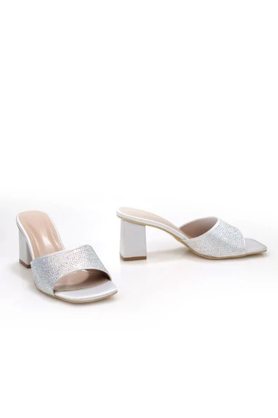 Pisagor PS-33580 Kadın Topuklu Taşlı Terlik - 11