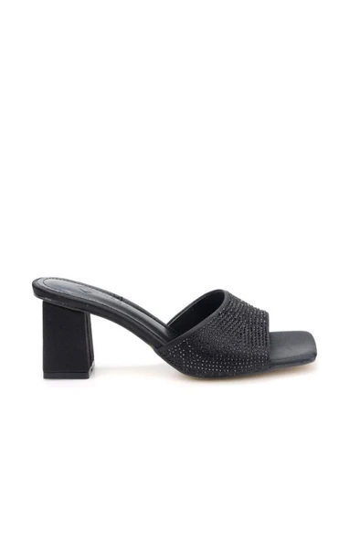 Pisagor PS-33580 Kadın Topuklu Taşlı Terlik