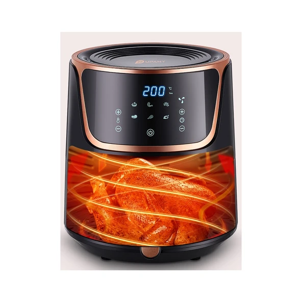 Upany Xxl Air Fryer 6,5 L Yağsız Fritöz Siyah - 3