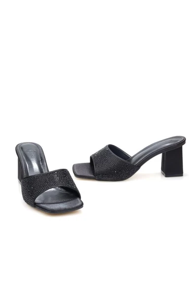 Pisagor PS-33580 Kadın Topuklu Taşlı Terlik - 3