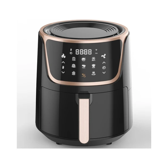 Upany Xxl Air Fryer 6,5 L Yağsız Fritöz Siyah