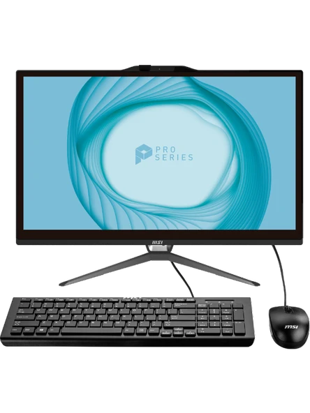 MSI PRO AP222T 13M-091XEU 21.5 FHD I5-13400 8GB RAM 256GB SSD FDOS DOKUNMATIK SIYAH AIO PC - 1