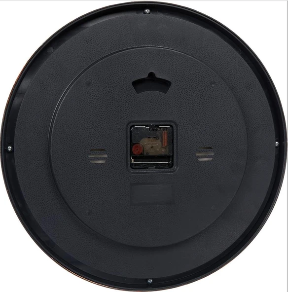 Nostaljik Eskitme Roma Rakamlı Sessiz Akar Duvar Saati 42cm Kahve - 4