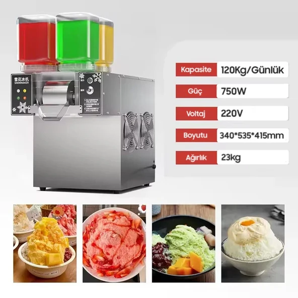 Ayt Jwbetter Kokteyl Milkshake Buz Kar Yapma Makinesi Ticari 4 Renkli Soğuk Makinası AC220V ZB-XBJ124FZ - 3
